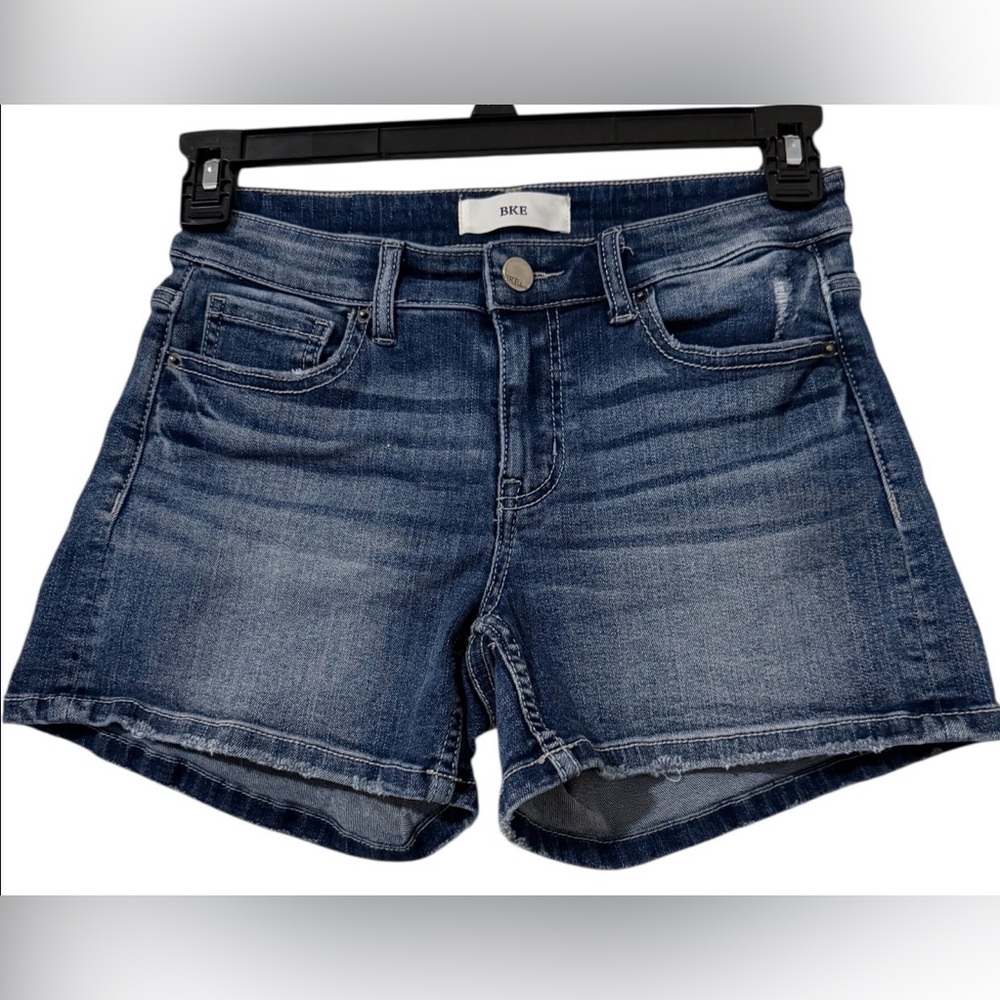 BKE Women's Dark Wash Jean Shorts
